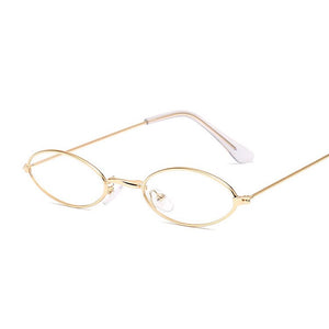 Small Alloy Gold Frame Glasses Classic Retro Optics Eyeglasses Transparent Clear Lens Women Men Espectacles Female