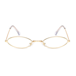 Small Alloy Gold Frame Glasses Classic Retro Optics Eyeglasses Transparent Clear Lens Women Men Espectacles Female