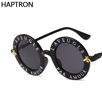 Small Bee  Sunglasses Women/Men Brand Designer Glasses Lady Round Sun Glasses Hip Hop Style Oculos De Sol Gafas