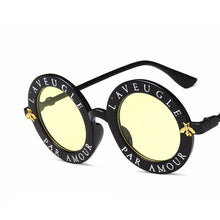 Load image into Gallery viewer, Small Bee  Sunglasses Women/Men Brand Designer Glasses Lady Round Sun Glasses Hip Hop Style Oculos De Sol Gafas