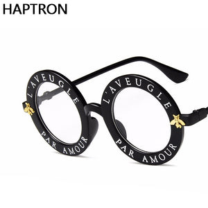 Small Bee  Sunglasses Women/Men Brand Designer Glasses Lady Round Sun Glasses Hip Hop Style Oculos De Sol Gafas