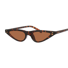 Load image into Gallery viewer, Small Black Sunglasses Cat Eye Women Brand Design Cateye Ladies Frame Retro Skinny Triangle Slim Sun Glasses Female Shades
