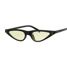 Load image into Gallery viewer, Small Black Sunglasses Cat Eye Women Brand Design Cateye Ladies Frame Retro Skinny Triangle Slim Sun Glasses Female Shades