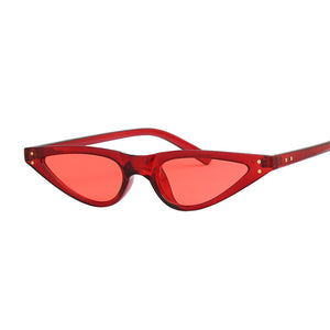 Small Black Sunglasses Cat Eye Women Brand Design Cateye Ladies Frame Retro Skinny Triangle Slim Sun Glasses Female Shades