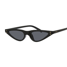 Load image into Gallery viewer, Small Black Sunglasses Cat Eye Women Brand Design Cateye Ladies Frame Retro Skinny Triangle Slim Sun Glasses Female Shades