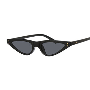 Small Black Sunglasses Cat Eye Women Brand Design Cateye Ladies Frame Retro Skinny Triangle Slim Sun Glasses Female Shades