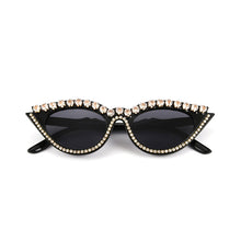 Load image into Gallery viewer, Small Cat Eye Diamond Sunglasses Women Rhinestone Sun Glasses Sexy Pink Black Vintage Eyeglasses Sunglasses Shades UV400