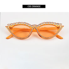 Load image into Gallery viewer, Small Cat Eye Diamond Sunglasses Women Rhinestone Sun Glasses Sexy Pink Black Vintage Eyeglasses Sunglasses Shades UV400