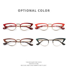 Load image into Gallery viewer, Small Cat Eye Prescription Glasses For Women Round Reading Eyeglasses With Frame Myopia Female Eyewear Fake glasses