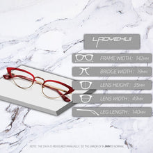 Load image into Gallery viewer, Small Cat Eye Prescription Glasses For Women Round Reading Eyeglasses With Frame Myopia Female Eyewear Fake glasses