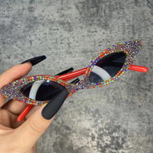 Carica l'immagine nel visualizzatore di Gallery, Small Cat Eye Sunglasses Women Crystal Cooling Sunglasses  Rhinestone Cute Sexy Cat's Glasses For Ladies Vintage Shades