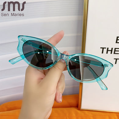 Small Cat Eye Sunglasses Women Irregular Vintage Sun Glasses UV400 Trending Ladies Eyewear Gafas De Sol