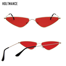 Load image into Gallery viewer, Small Cateye Sunglasses Women Men Retro Triangle Brand Designer Vintage Sun Glasses Metal Streetwear Trendy Shades Gafas de Sol