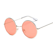 Load image into Gallery viewer, Small Frame Black Shades Round Sunglasses Women Oval Brand Designer Vintage Pink Sun Glasses Female Oculos De Sol