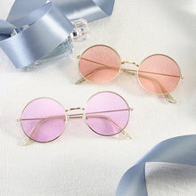 Load image into Gallery viewer, Small Frame Black Shades Round Sunglasses Women Oval Brand Designer Vintage Pink Sun Glasses Female Oculos De Sol