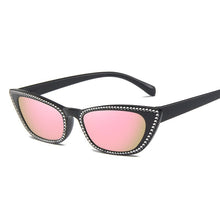 Load image into Gallery viewer, Small Frame Cat Eye Sunglasses Women Designer Retro Sunglasses Ladies Imitation Diamond Sunglasses UV400 Óculos de sol femininos