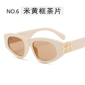 Small Frame European and American Ins Cat Eye Retro Sunglasses Ladies Personality bb Sunglasses Glasses Trend Cat's Eye