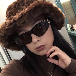 Small Frame European and American Ins Cat Eye Retro Sunglasses Ladies Personality bb Sunglasses Glasses Trend Cat's Eye