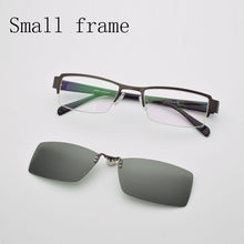 Load image into Gallery viewer, Small-Frame Glasses Half-Frame For Men With Polarized Magnet Sunglasses Clip On Anti-Ultraviolet Eyeglasses Thin Face