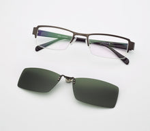 Load image into Gallery viewer, Small-Frame Glasses Half-Frame For Men With Polarized Magnet Sunglasses Clip On Anti-Ultraviolet Eyeglasses Thin Face