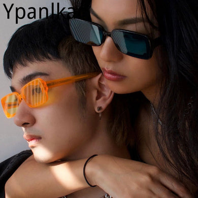 Small Frame Hip-hop Rectangle Sunglasses Punk Sun Glasses Orange Couple Bar Eyewear Vintage Pink Shades for Women