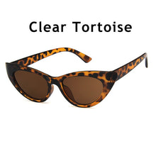 Load image into Gallery viewer, Small Frame Transparent Sunglasses Men Women 2023 Clear Blue Cat Eye Sunglasses Vintage Shades ocolos de sol para mulheres