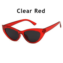 Load image into Gallery viewer, Small Frame Transparent Sunglasses Men Women 2023 Clear Blue Cat Eye Sunglasses Vintage Shades ocolos de sol para mulheres