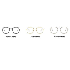 Small Hexagon Alloy Gold Frame Glasses 2023 Classic Retro Optics Eyeglasses Transparent Clear Lens Women Men Espectacles Female