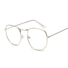 Carica l&#39;immagine nel visualizzatore di Gallery, Small Hexagon Alloy Gold Frame Glasses 2023 Classic Retro Optics Eyeglasses Transparent Clear Lens Women Men Espectacles Female