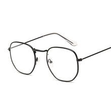 Carica l&#39;immagine nel visualizzatore di Gallery, Small Hexagon Alloy Gold Frame Glasses 2023 Classic Retro Optics Eyeglasses Transparent Clear Lens Women Men Espectacles Female