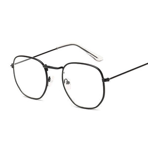 Small Hexagon Alloy Gold Frame Glasses 2023 Classic Retro Optics Eyeglasses Transparent Clear Lens Women Men Espectacles Female