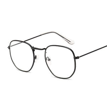 Carica l&#39;immagine nel visualizzatore di Gallery, Small Hexagon Alloy Gold Frame Glasses 2023 Classic Retro Optics Eyeglasses Transparent Clear Lens Women Men Espectacles Female