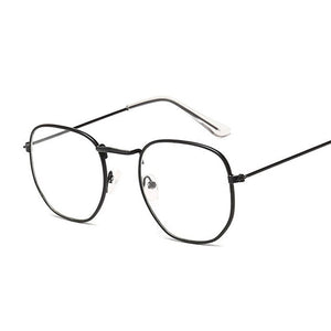 Small Hexagon Alloy Gold Frame Glasses 2023 Classic Retro Optics Eyeglasses Transparent Clear Lens Women Men Espectacles Female