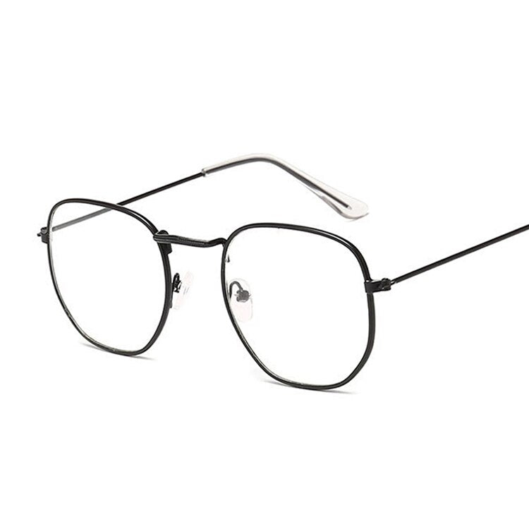 Small Hexagon Alloy Gold Frame Glasses 2023 Classic Retro Optics Eyeglasses Transparent Clear Lens Women Men Espectacles Female