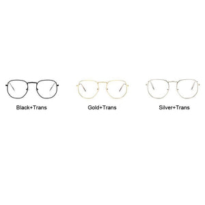 Small Hexagon Alloy Gold Frame Glasses Classic Retro Optics Eyeglasses Transparent Clear Lens Women Men Espectacles Female