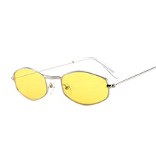 Load image into Gallery viewer, Small Hexagon Sunglasses Women Retro Metal Frame Yellow Red Vintage Tiny Square Female Sun Glasses UV400