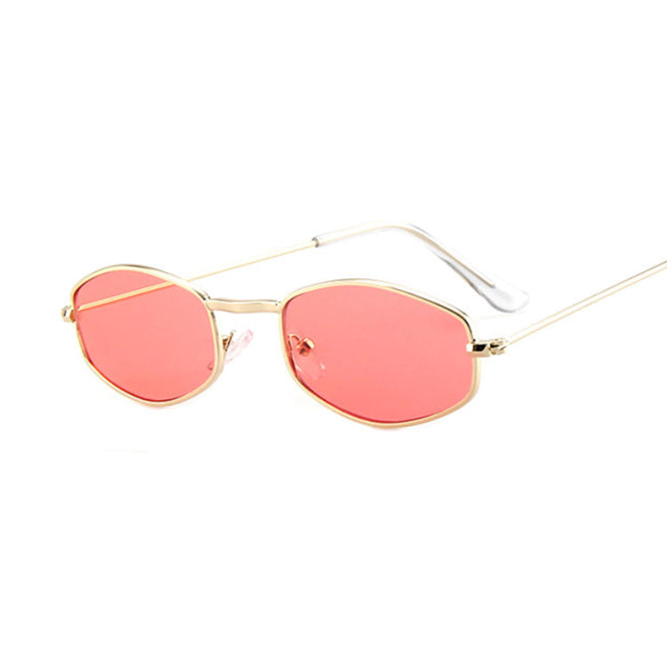 Small Hexagon Sunglasses Women Retro Metal Frame Yellow Red Vintage Tiny Square Female Sun Glasses UV400