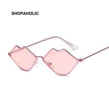 Load image into Gallery viewer, Small Lips Shape Sunglasses Women Brand Designer Sexy Mouth Brand Designer Sun Glasses Female Red Herat Shades UV400