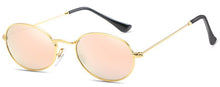 Load image into Gallery viewer, Small Oval Mirror Sunglasses For Women Pink    Men Brand Designer Eyewear Shades Ladies Alloy Sun Glasses UV400 Eyegla