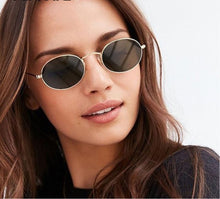 Load image into Gallery viewer, Small Oval Mirror Sunglasses For Women Pink    Men Brand Designer Eyewear Shades Ladies Alloy Sun Glasses UV400 Eyegla