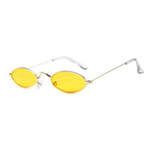 Load image into Gallery viewer, Small Oval Sunglasses Women Vintage Sun Glasses Brand Designer Shades  Lady Metal Eyewear Lunette Red Gold