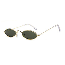 Load image into Gallery viewer, Small Oval Sunglasses Women Vintage Sun Glasses Brand Designer Shades  Lady Metal Eyewear Lunette Red Gold