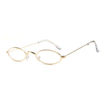 Load image into Gallery viewer, Small Oval Sunglasses Women Vintage Sun Glasses Brand Designer Shades  Lady Metal Eyewear Lunette Red Gold