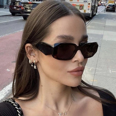 Small Polygon Rectangle Frame Women's Sunglasses 2023 Brand Designer Sun Glasses Men Classic Black Glasses Shades UV400
