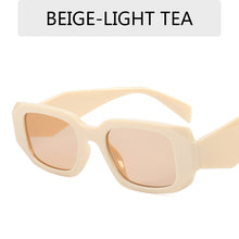 Carica l&#39;immagine nel visualizzatore di Gallery, Occhiali da sole da donna con montatura rettangolare piccola poligonale 2023 Occhiali da sole firmati di marca Occhiali da sole classici da uomo neri UV400 