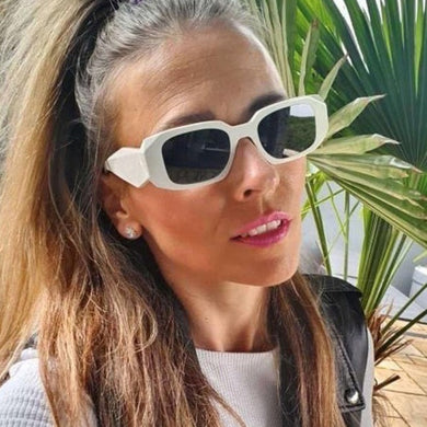 Small Polygon Rectangle Women Sunglasses Retro Brand Designer Square Sun Glasses Men Classic White Glasses Shades UV400