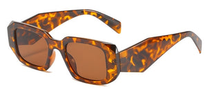 Small Polygon Rectangle Women Sunglasses Retro Brand Designer Square Sun Glasses Men Classic White Glasses Shades UV400