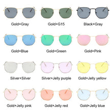 Load image into Gallery viewer, Small Polygonal Metal Sunglasses Women Brand Designer Vintage Sun Glasses Female Oval Retro Eyewear UV400