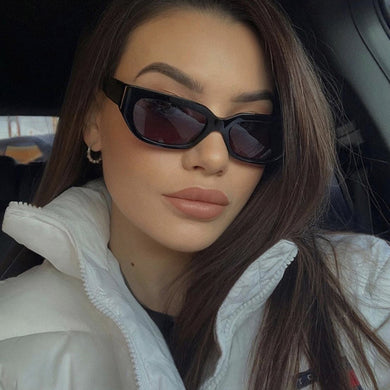 Small Rectangle Cat Eye Sunglasses Women Brand Designer Sun Glasses Female Vintage Black Square Shades Driving Oculos