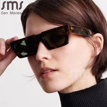 Load image into Gallery viewer, Small Rectangle Jelly Gray Sunglasses Women Shades UV400 Retro Square Leopard Men Sun Glasses Punk Eyewear